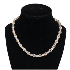 🩶🔹️Atterri 🔹️beautiful Gold and Silver Cubic Zirconia 16in  Necklace